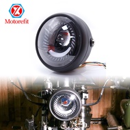 premium-Universal Round 6.5'' Retro Motorcycle LED Angle Eye Headlight Projector Headlamp for Motorb