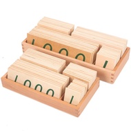 Number Cards 1-9000, Number card set 1-9000, montessori Large Wooden Number Cards With Box
