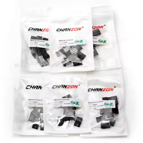 10PCS TO-220F N-Channel Mosfet 600V Transistor 20N60 6N60 7N65 4N60 10N60 2N60 8N60 12N60 18N50 7N60