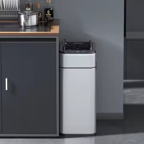 Smart Trash Can Kitchen Automatic Intelligent Sensor Bucket Garbage Dustbin Food Waste Wastebasket 1