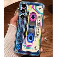 1 ชิ้น เคสโทรศัพท์เทปคาสเซ็ตต์สีสันพรีเมียม ฝาครอบป้องกันแบบเปลือกนุ่มใส เข้ากันได้กับ Samsung Galax