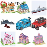 LALPINA 3D Castle Airplane Assembly Model, Building Model 3d Puzzles, Cartoon Cardboard Airplane Pap