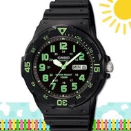 CASIO 時計屋 卡西歐手錶 MRW-200H-3B 男錶 指針錶 橡膠錶帶 黑 防水100米