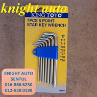 King Toyo KT-5P-7 7 Pcs 5 Point Star Key Wrench ID32509