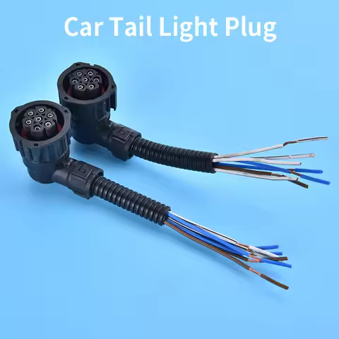 1PCS 7 Pin Car Plug Socket Pin Car Plug Socket Truck For Tail Light Connector Wire 7-Hole J6 Socket 