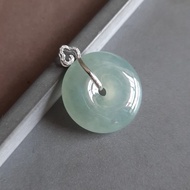 天然緬甸翡翠玉器 | 冰種平安扣吊墜 | 18k真金真鑽鑲嵌