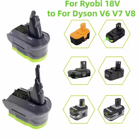For Dyson V6 V7 V8 Battery Adapter for Ryobi 18 Volt ONE+ Battery Convert for Dyson SV03 SV04 SV09 D