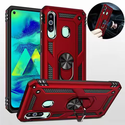 For Samsung Galaxy A60 A80 A90 5G Case Armor Holder Magnetic Car Ring Phone Case For Samsung A40S A7