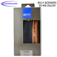 SCHWALBE BILLY BONKERS 50-406 20x2.00 Ultralight Brown Edge Dirt Jump MTB Bike PumpTrack Bicycle Tyre Folding Tire Cycling Parts