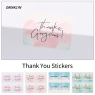 DRINKLYN 100PCS Thank You Stickers Watercolor Pink Blue Gift Wrapping Gift Gorgeous