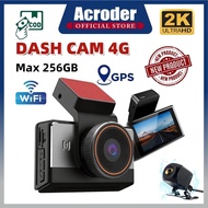 Acroder Dashcam kereta 2K HD WiFi GPS 4G 24H Parking Monitors G-Sensor Night Vision APP Control