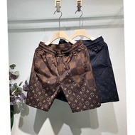 Light Luxury Street Wear LV 2022 Summer Quick-Drying Material Printed Casual Shorts Five-Point Pants