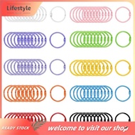 [Lifestyle] 100Pcs Colorful Book Loose Leaf Binder Rings - 3cm Metal Loose Paper Notebook Rings Keyc