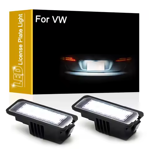 LED Number Plate Lamp For VW Amarok Eos Gol4 Golf 5/6/7 New Beetle Polo Passat Scirocco Lupo White L