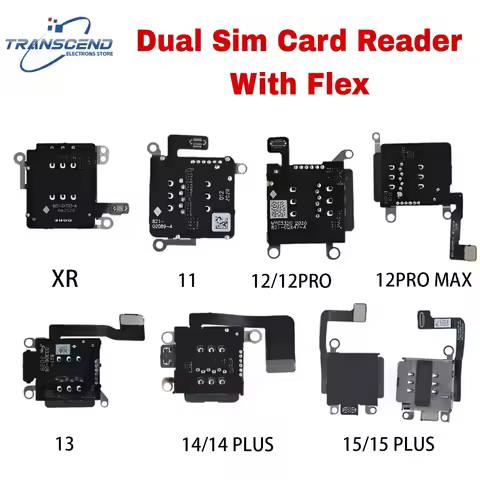 2PCS-10PCS SIM Card Reader For iPhone 11 12 13 14 15 Pro Pro Max Plus XR Dual SIM Card Slot Socket I