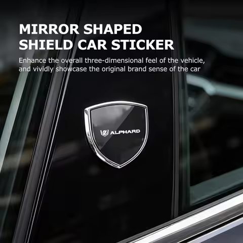 For Toyota 3D Metal Styling Body Fender Decoration Shield Stickers Alphard Corolla Camry CHR Yaris V