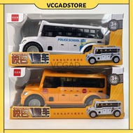 School Bus Police Bus Boy Children School Bus Toy Simulation Car Model Car Simulation Bus Door Openi