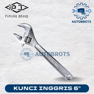 FUKUNG 6-INCH Wrench 6" Chrome Adjustable Wrench