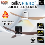 FIERO JULIET 52" 46" 36" LED 3 Blades DC Motor Ceiling Fan with Light 24 Speeds Remote Control SIRIM