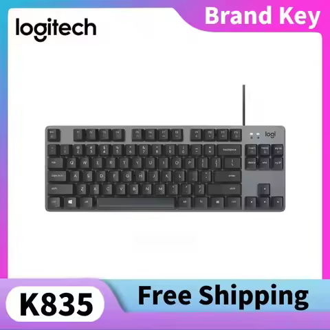 Logitech K835 Wired Aluminum Enclosure Mechanical Keyboard 84 Keys Ultra Thin Backlit Silent Portabl