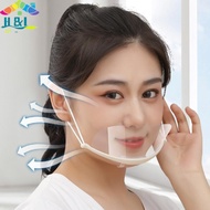 [H&L Dec] 20PCS Clear Plastic Catering Mask Hotel Beauty Chef Waiter Protective Mask Reusable Visibl