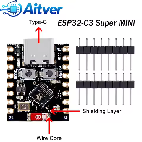 ESP32 C3 SuperMini Development Board WiFi Bluetooth Microcontroller Module 4MB Flash Compatible with