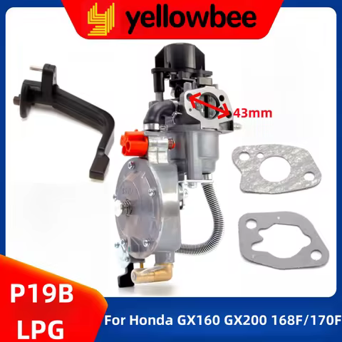 P19B Carburetor GX160 GX200 Engine Carb 16100-ZE2-W70 16100-ZE2-W71 P19B-lpg For 3KW 6.5HP 168F 170F