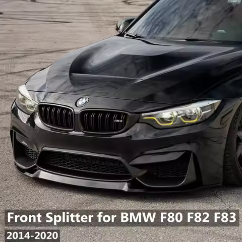 CS Style Front Bumper Lip Spoiler Splitter Guard for BMW F80 M3 F82 F83 M4 2014-2020 Sedan Coupe Con