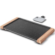 220v Smokeless Electric Grill Pan Korean Bbq Hot Pot Combo Nonstick Steak Machine For Family Cooking