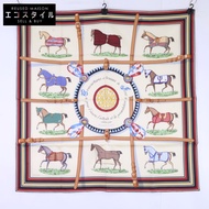 Hermes [全新，未使用] 001356S 36 COUVERTURES ET TENUES DE JOUR 馬毯絲綢 Carre 90 [二手]