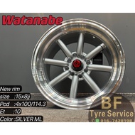 watanabe 15x8jj et10 4x100 4x114.3 New sport rim johor