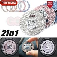 GG Universal Automotive Keyhole Self Adhesive Sticker/ 2 In1 Car Start Switch Button Stickers / Full