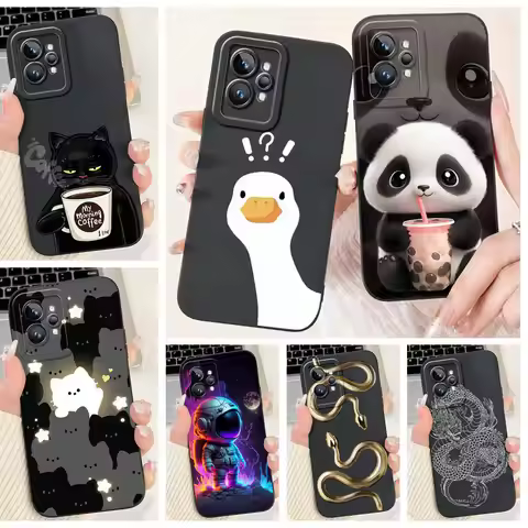 Soft Silicone TPU Case For Realme GT2 Pro Back Cover Child's Cool Style Cartoon Bumper Funda For Rea