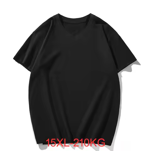 Summer men Oversized t-shirt Bust 186cm 15XL 14XL 13XL 12XL 11XL 10XL 9XL 8XL V Neck Plus size Men t