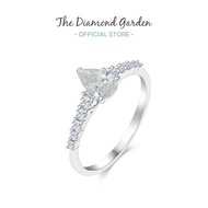 TDG 10K Lab Grown Pear Diamond Ring