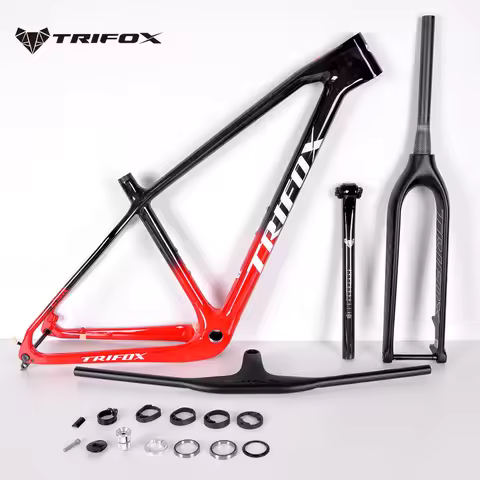 Carbon Fiber Mountain Bike Frame Full Internal Cable Routing MTB Frameset Fork Seatpost Integrated H