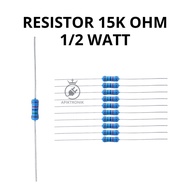 HIJAU 15K Ohm 1/2 Watt Resistor – Axial Type Color Code Brown Green Orange