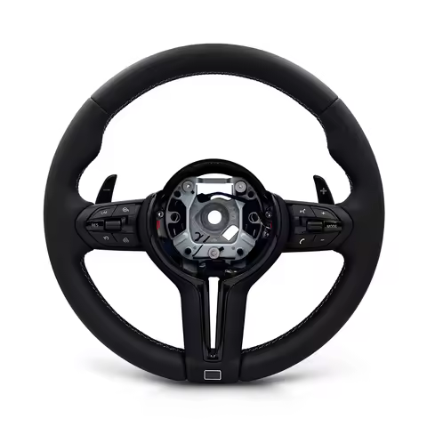Black Style Leather M Sport Steering Wheel for BMW F10 F11 X5 X6 XF15 F16 F20 F21 F22 F25 F26 F30 F3