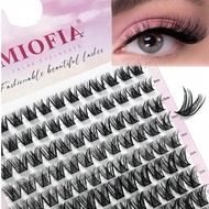 3D Natural Clustered Eyelash Extensions 8-14 Mm Long Mixed Pack 10 Rows Of 120 Clusters D-Roll Ultra