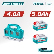 TOTAL Tools P20S 6 Port Battery Charger + Battery (20V / 4A / 5.0Ah / 6.0Ah / 7.5Ah) TFCLI2064