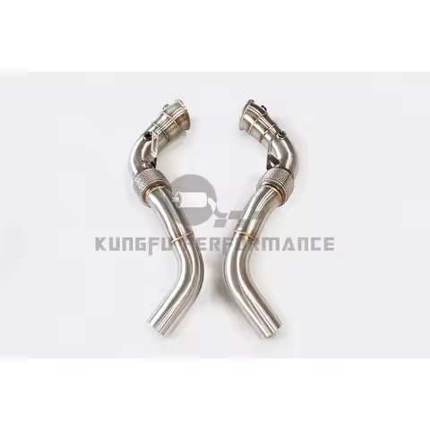 KUNGFU PERFORMANCE S63 Catless Downpipes for V8 BMW F85 X5M F86 X6M 2015-2019 4.4T