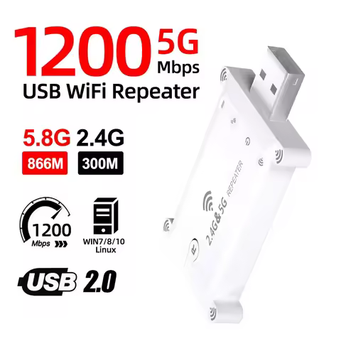 WALRAM WIFI5 AC1300 Dual Band 1200M Wireless Signal Amplifier Wifi Extender Booster 2.4g/5g Wifi Rep