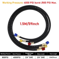 1.8/1m A/C Charging Hose Set for HVAC Air Condition Refrigerant R12 R22 R502 R134A R410 R404 R410a H