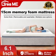 【10 Years WARRANTY】DreaME 6.1inch memory foam mattress 15cm thick mattress Single/Twin/Double/Queen/King size Optional bed mattress foam for bed 2 person bed foam for single bed foam Mattresses foam for bed family size sale