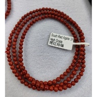 Necklace 3laps South Red Agate