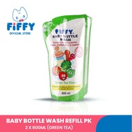 Fiffy Bottle Wash Refill Pack Flavor Green Tea600mlx2 Refill New Born Perisa Green Tea Cleanser Baby Bottle Wash