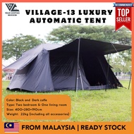 Velocity Village 13 Tent Atomatic Tent Khemah Camping Besar Waterproof Tent 13㎡ Glamping With Lamp S