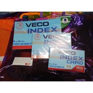 VECO INDEX CARD 1/8 , 1/4 , 1/2