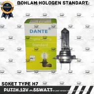 Dante HALOGEN Bulb Standard TYPE Socket H7 PREMIUM Quality