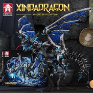 Leyi 68257 Frost Dragon Flying Dragon Building Blocks Assembling Fun High Toy Christmas Gift Dinosau